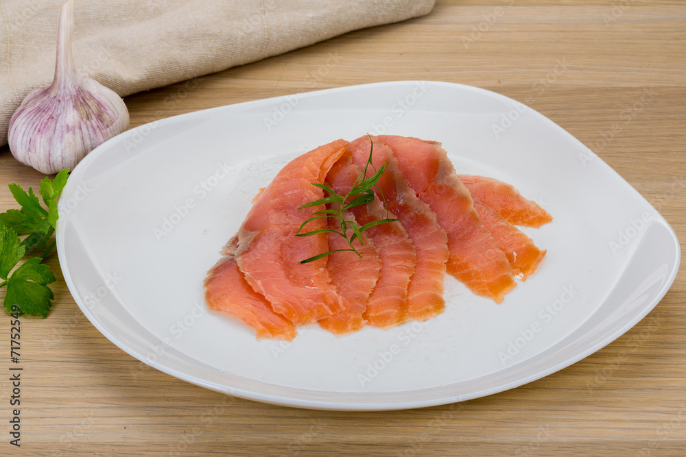 Sliced salmon Sliced salmon