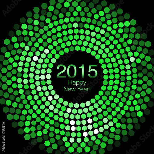 Happy New Year 2015 - Hexagon Disco Lights