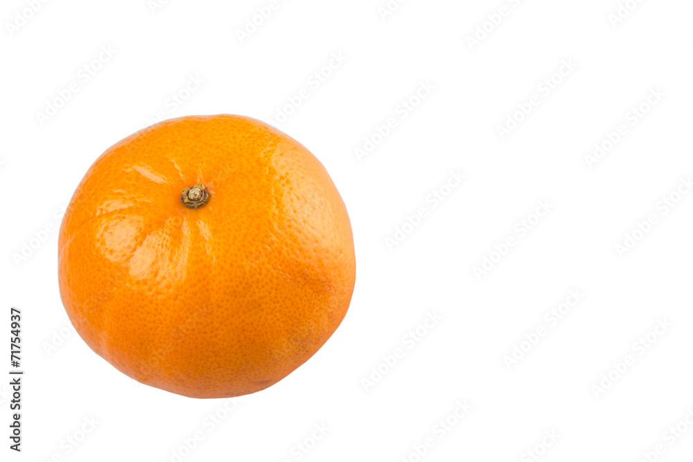 A Mandarin orange fruit over white background A Mandarin orange fruit over white background
