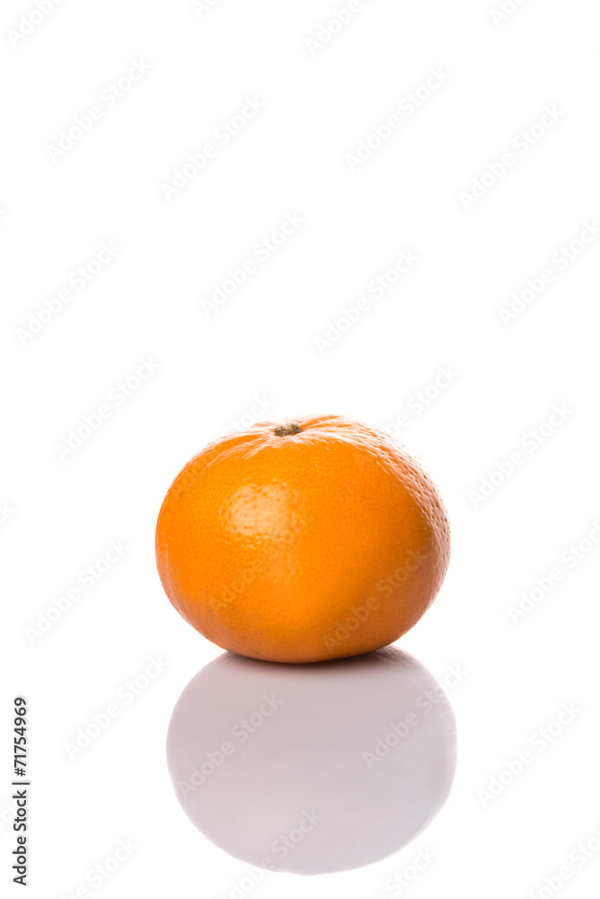 A Mandarin orange fruit over white background A Mandarin orange fruit over white background