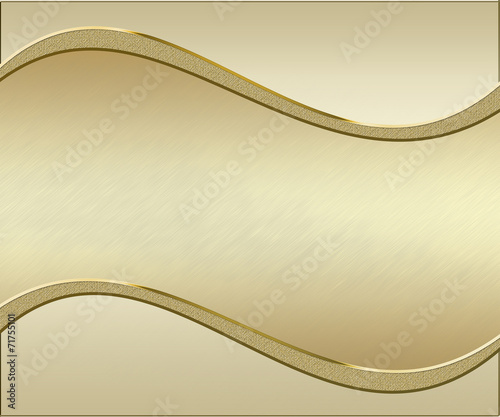 Gold abstract background metallic waves