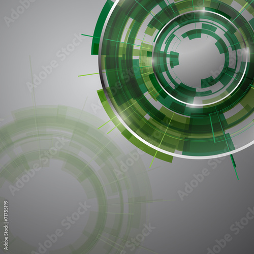 Abstract Modern technology circles vector background