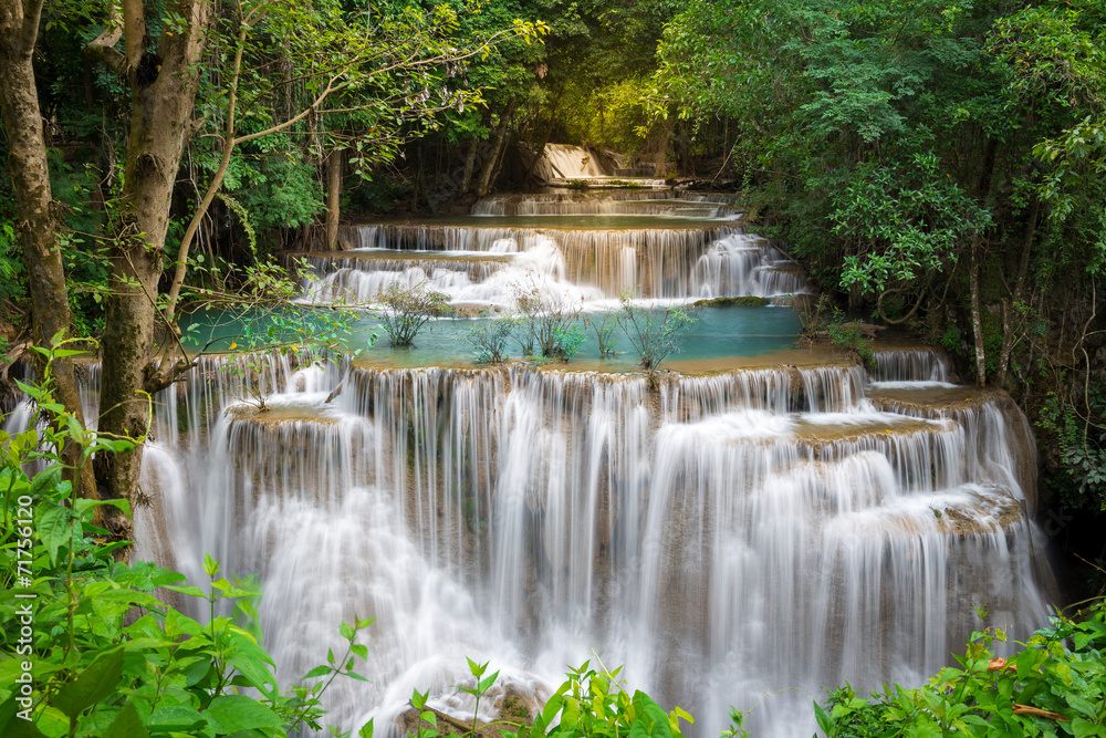 Thailand waterfall in Kanchanaburi (Huay Mae Kamin) Thailand waterfall in Kanchanaburi (Huay Mae Kamin)