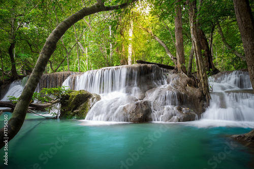 Thailand waterfall in Kanchanaburi  Huay Mae Kamin 