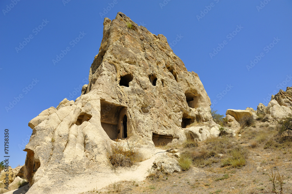 Cappadocia, Turchia, Goreme abitazioni e chiese rupestri