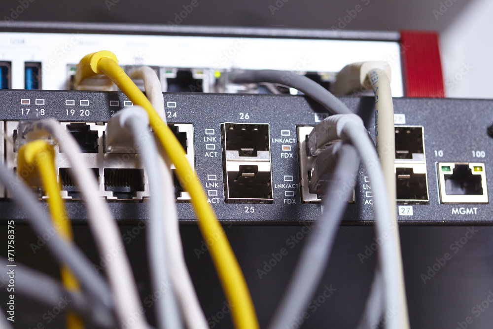 network cables connected to switch network cables connected to switch