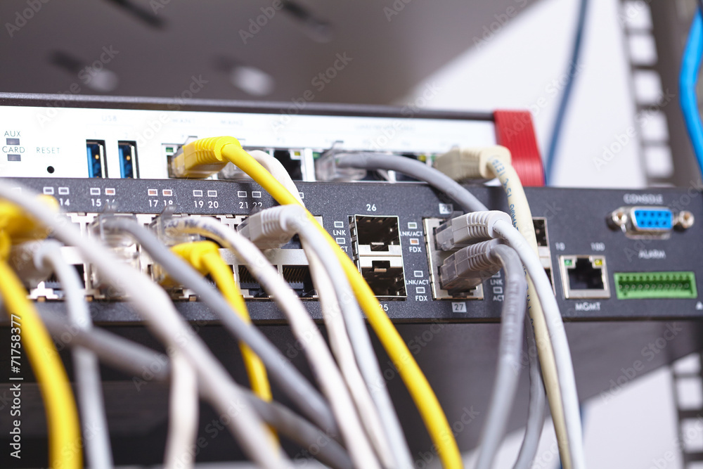 network cables connected to switch network cables connected to switch