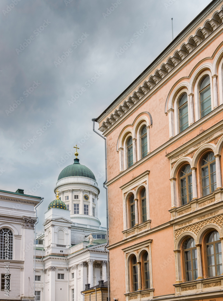 Helsinki Cathedral on cloudy day