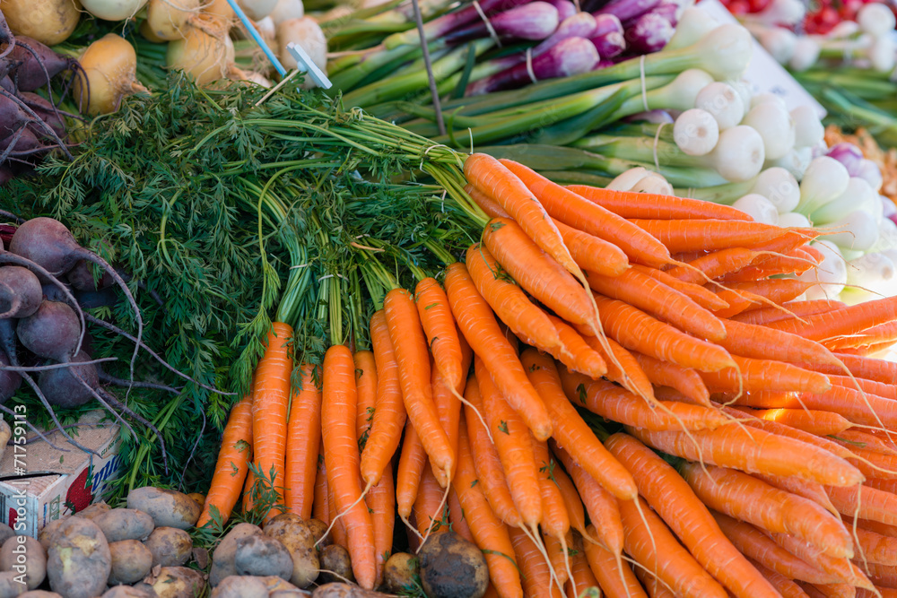 Carrots and Onions on Market Place