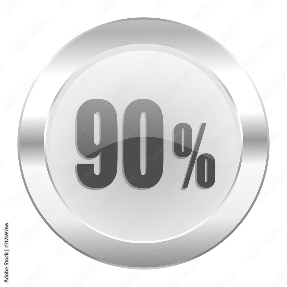 90 percent chrome web icon isolated 90 percent chrome web icon isolated