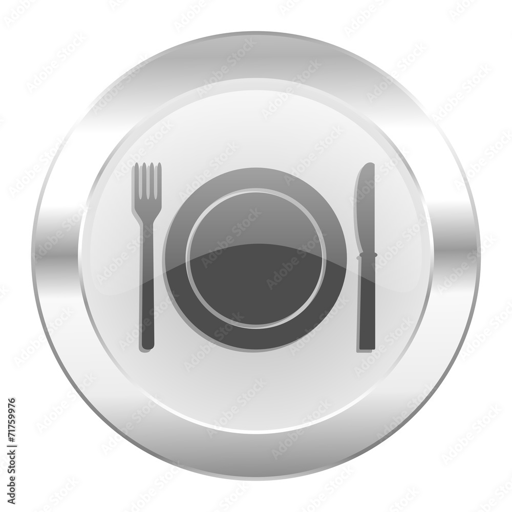 restaurant chrome web icon isolated restaurant chrome web icon isolated