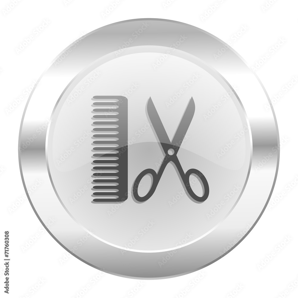 barber chrome web icon isolated barber chrome web icon isolated