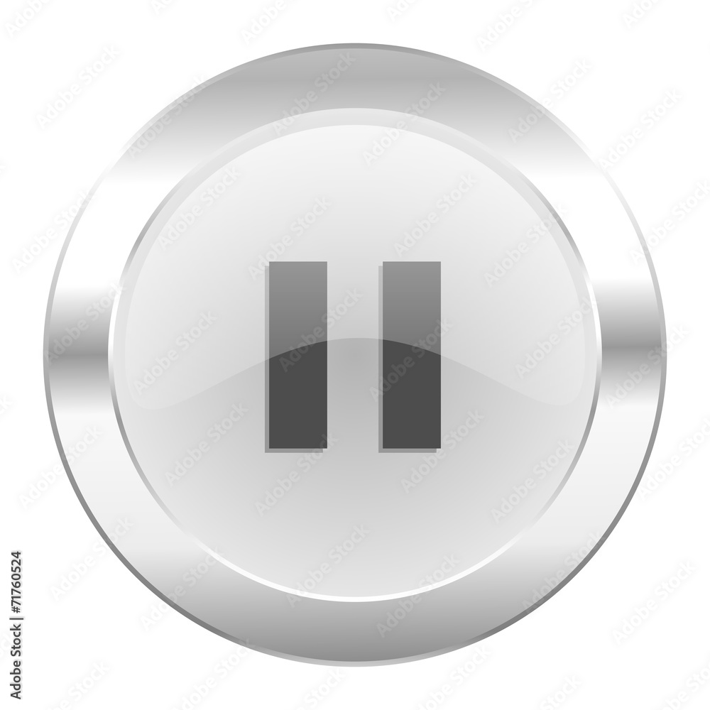 pause chrome web icon isolated pause chrome web icon isolated
