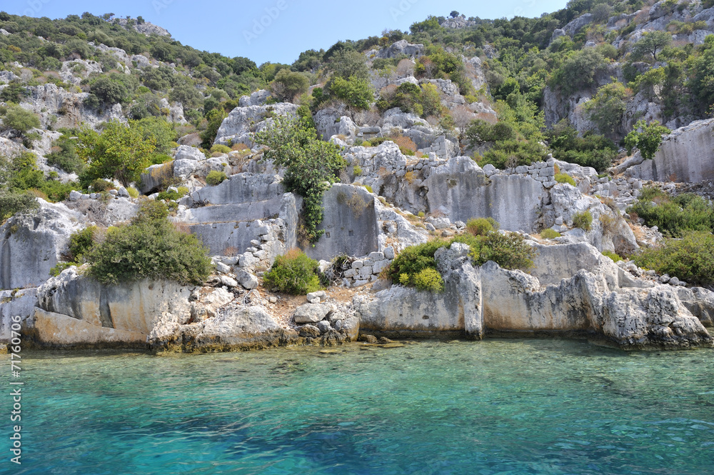 Turchia  isola di Kekova città sommersa