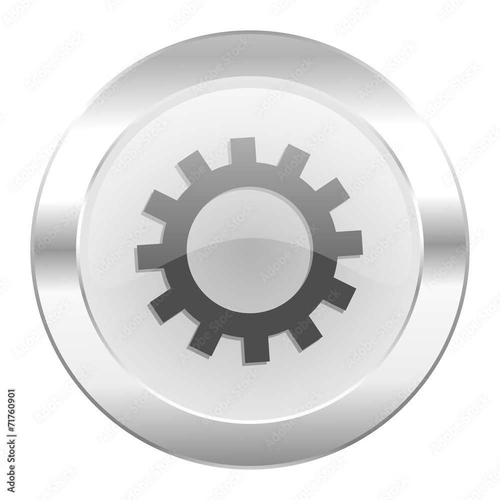 gear chrome web icon isolated gear chrome web icon isolated