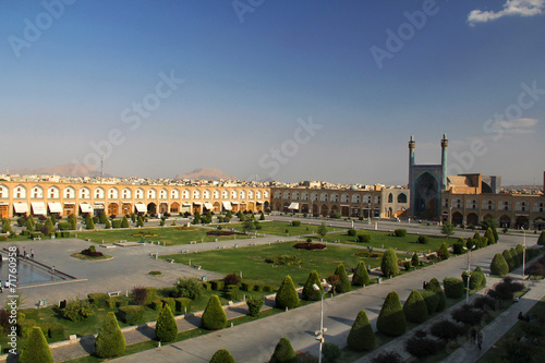View of Naqsh e Jahan Square with Shah Mosque 