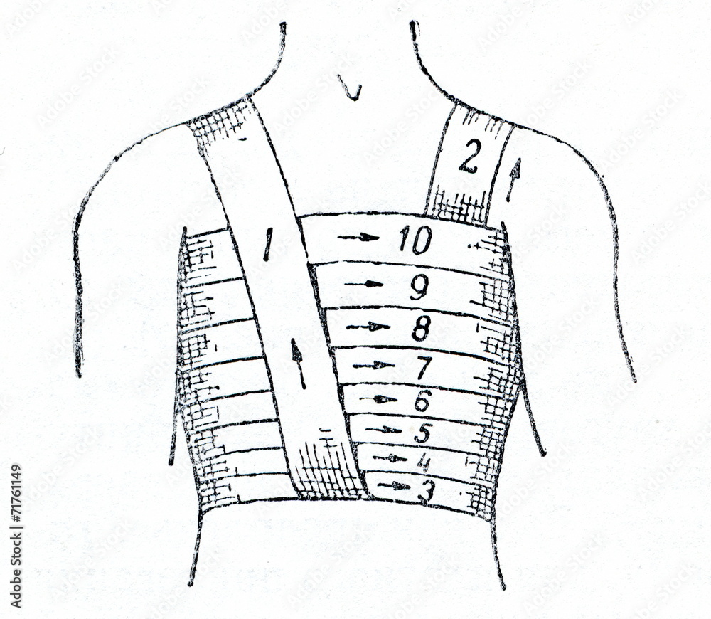 Spiral bandage of chest Stock Illustration | Adobe Stock