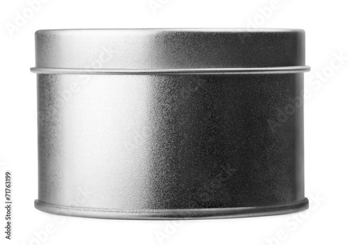 Round metal container