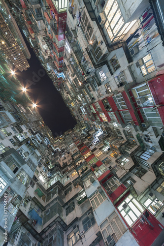 Crowded Residental building in Hong Kong