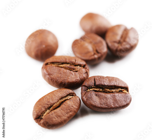 Coffee beans isolated on white