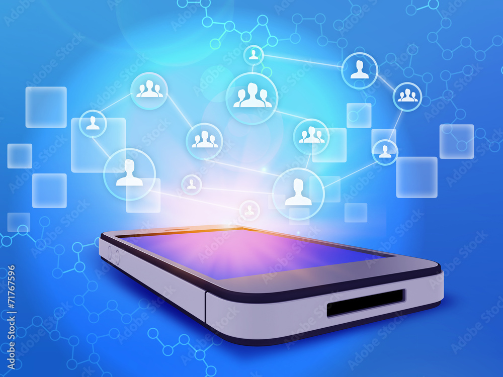 team people in the form icons combined network of mobile phone. team people in the form icons combined network of mobile phone.