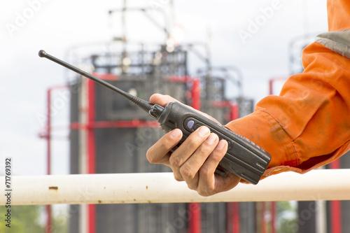 Hand hold walkie talkie