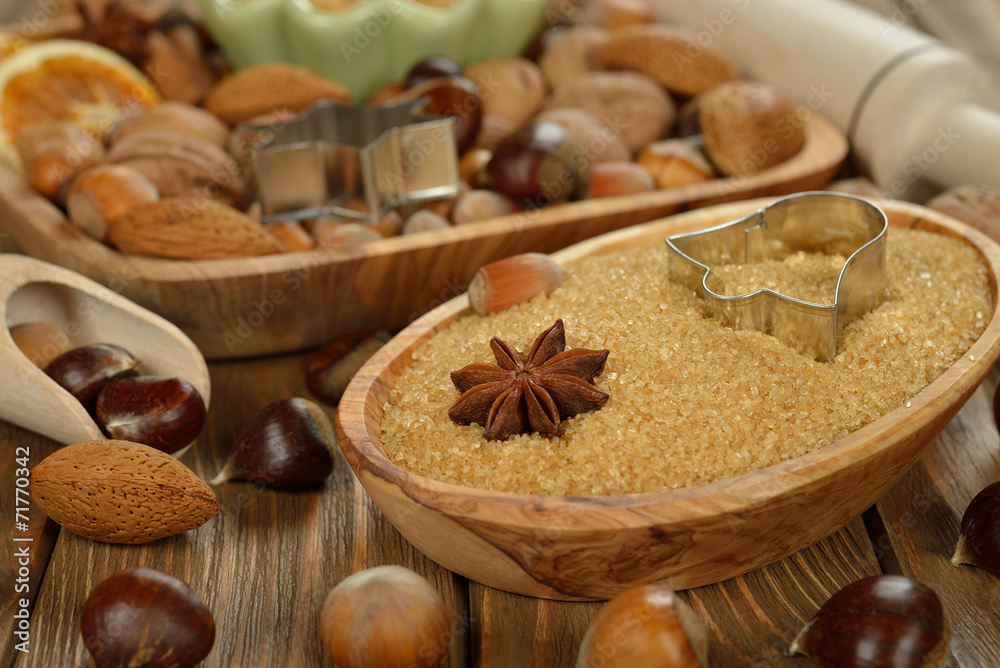 Nuts, spices and sugar Nuts, spices and sugar