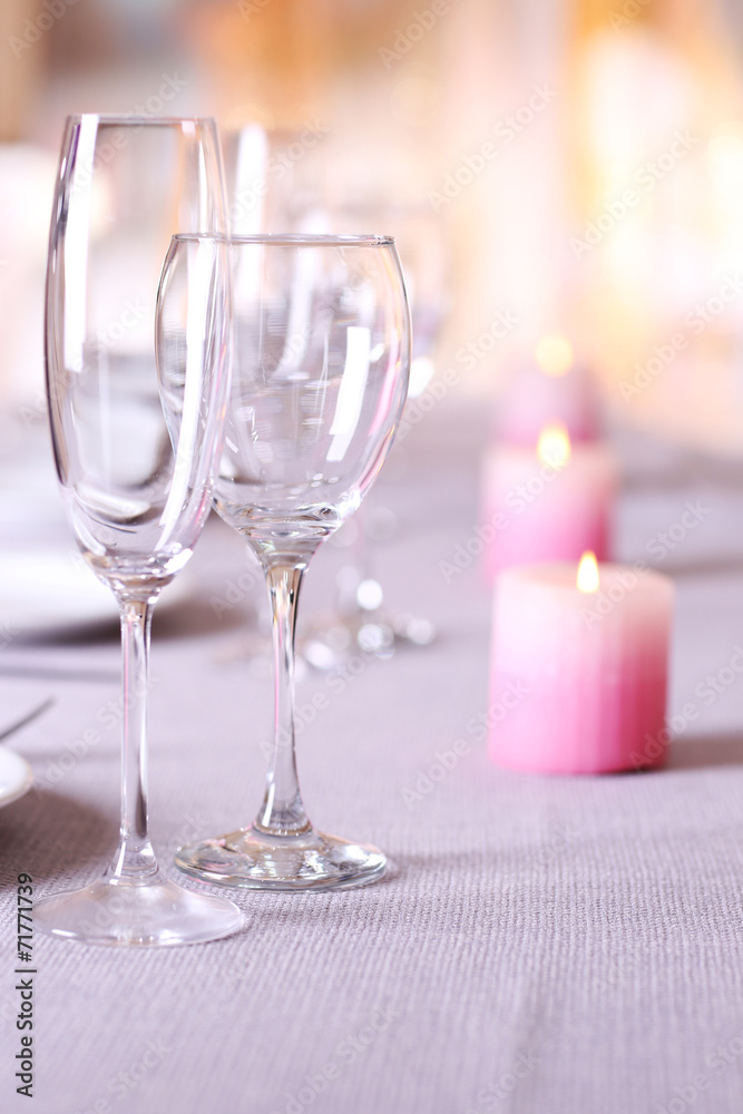 Table setting in restaurant Table setting in restaurant