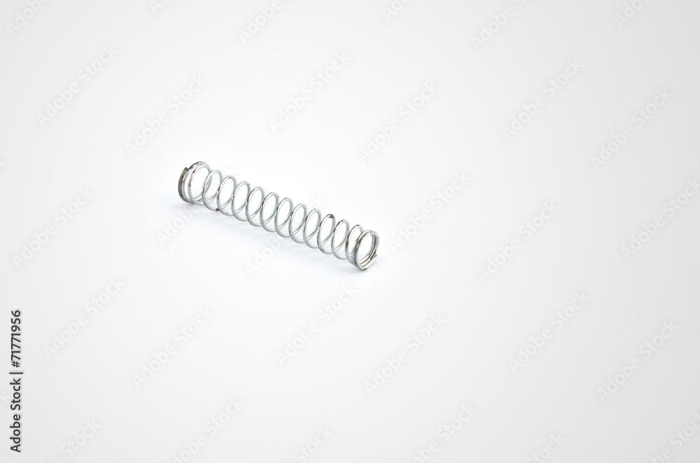 Old Metal spring isolated on white
