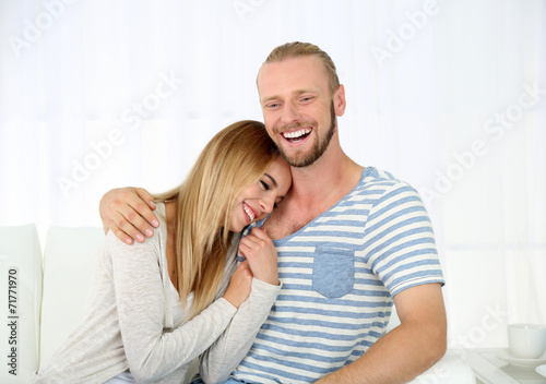 Young happy couple after therapy session with family