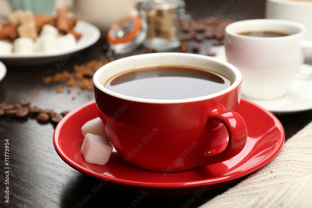 Fresh coffee with several ingredients Fresh coffee with several ingredients
