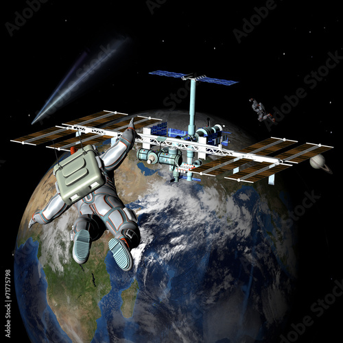 Earth Satellite Space Station