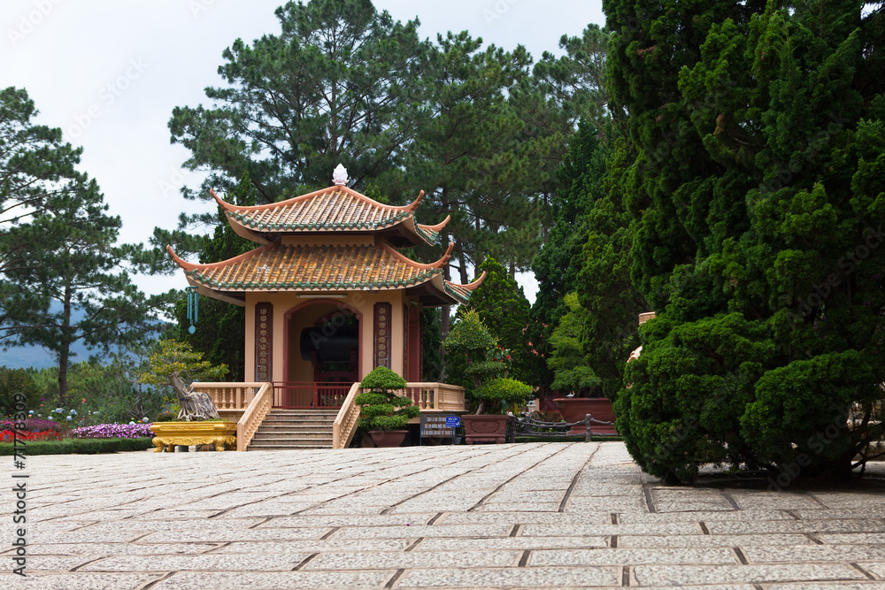 Pagoda in Monastery. Dalat. Vietnam.