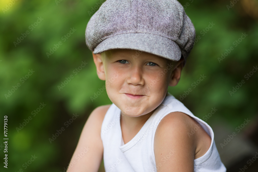 Portrait of charming fair-haired boy Portrait of charming fair-haired boy