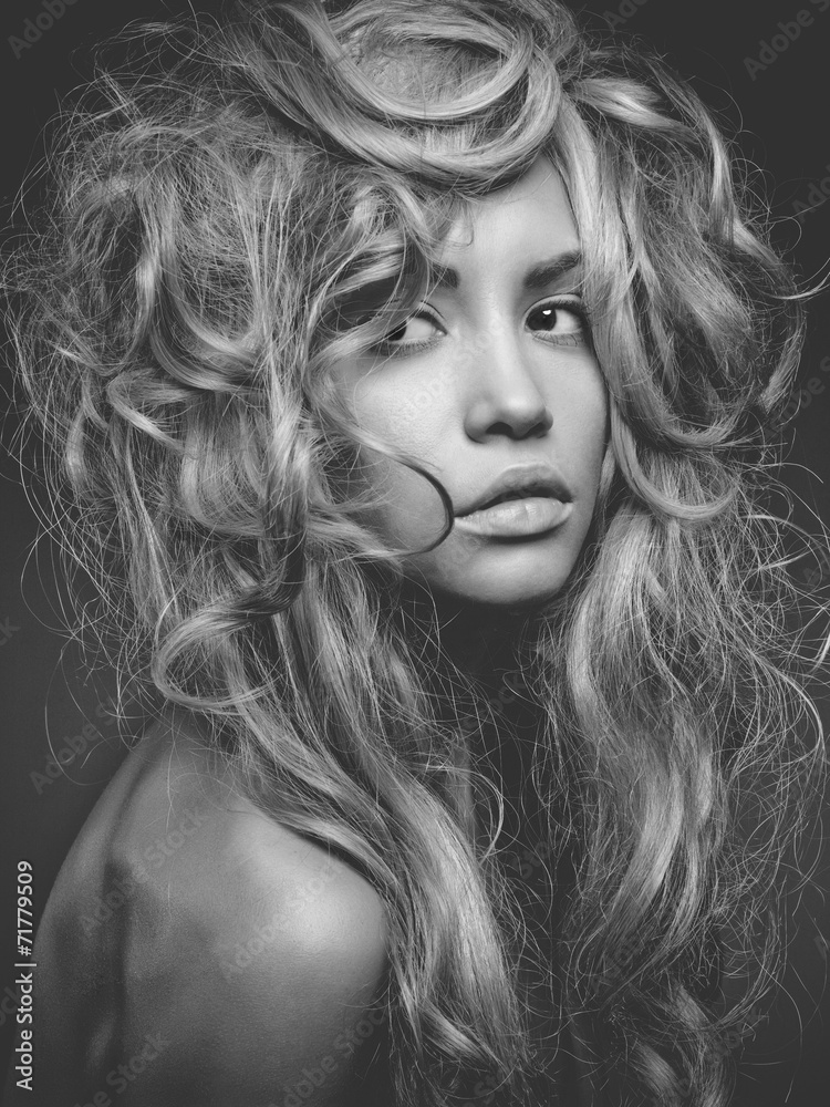 Beautiful blond woman portrait Beautiful blond woman portrait