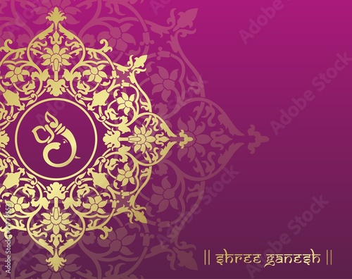 Ganesha, wedding card, royal Rajasthan, India