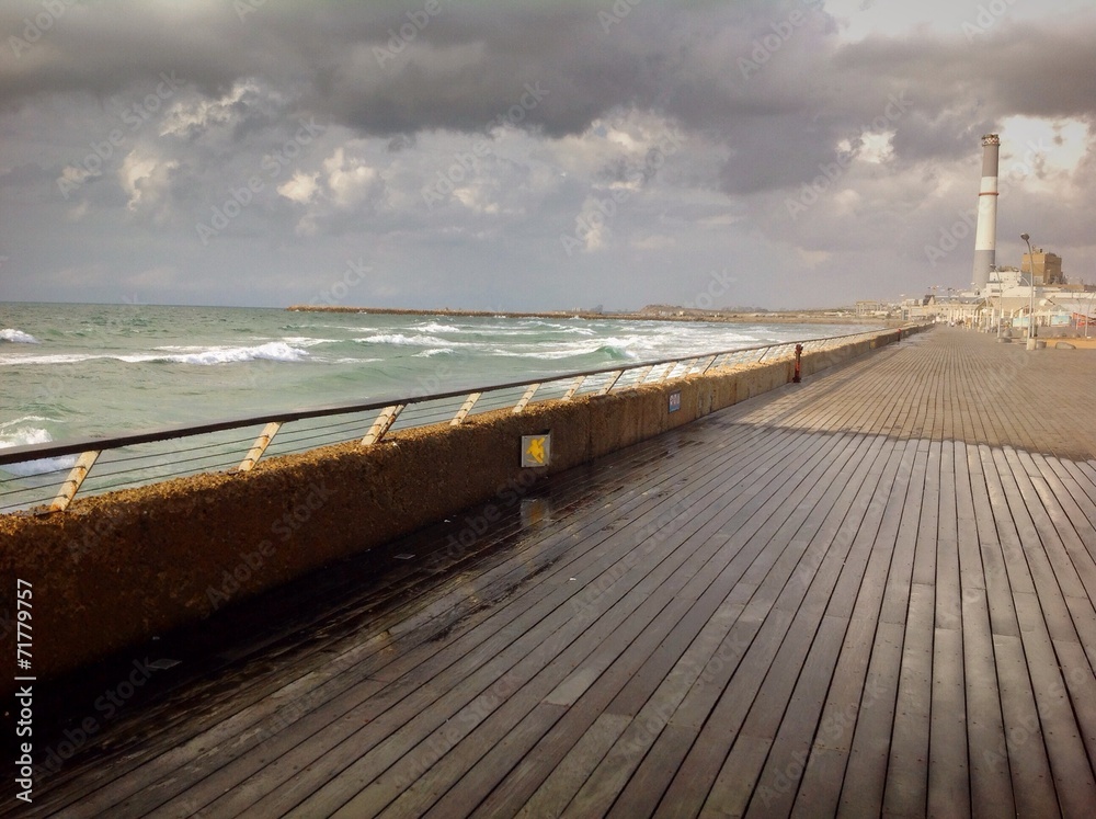 storm in Tel Aviv