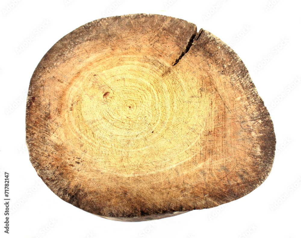 Old wooden cutting board isolated Old wooden cutting board isolated