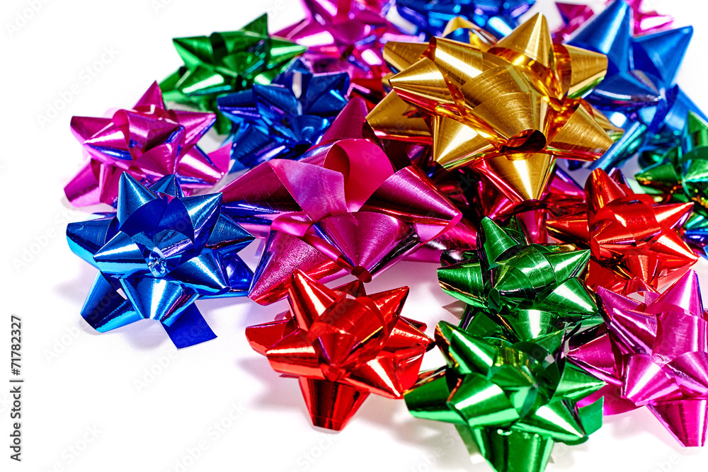 Bows ornaments on white background Bows ornaments on white background
