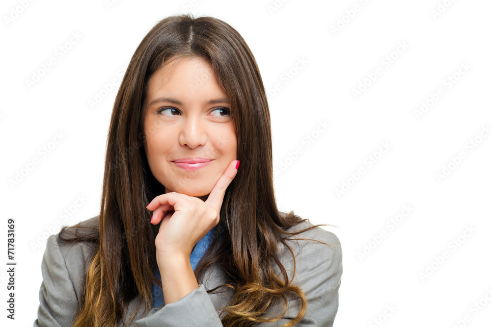 Beautiful businesswoman isolated on white Beautiful businesswoman isolated on white