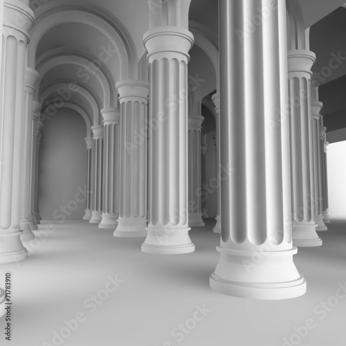 weiße Säulen.