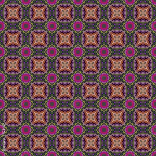 Abstract tileable seamless regular ornamental mosaic pattern