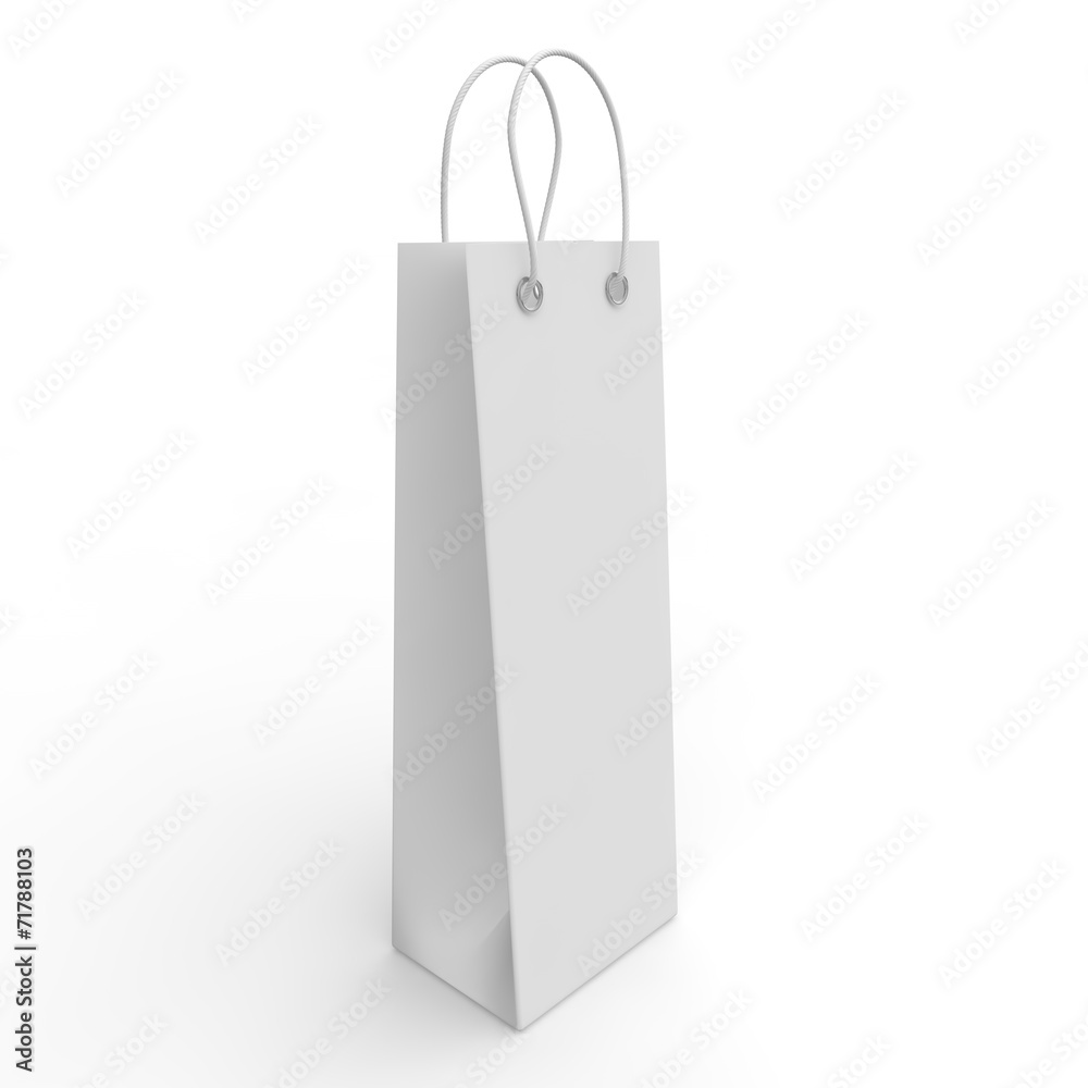 White empty package for bottles White empty package for bottles