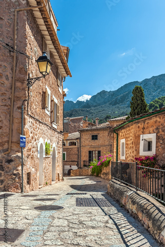 Typical lane in the mountain village of Fornalutx