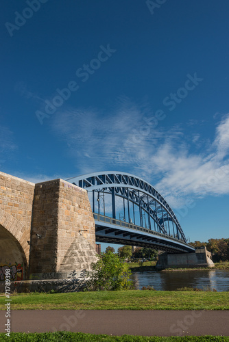 New bridge over Elbe in Magdeburg, Germany © neurobite
