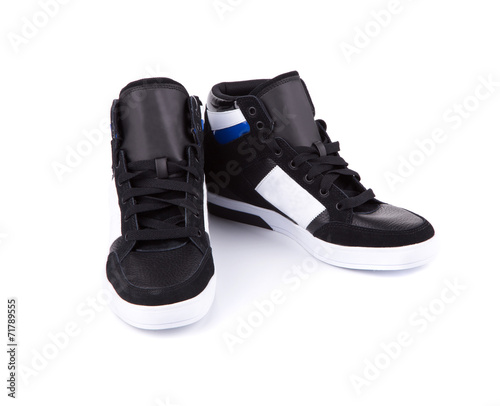 Pair of black sport sneakers