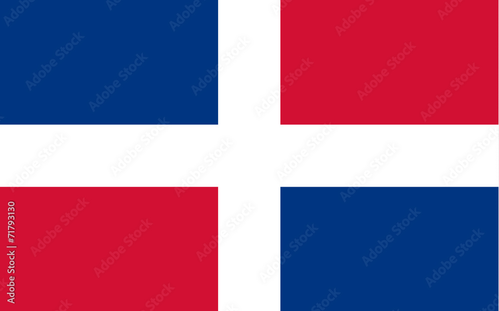 Naklejka premium Civil flag of the Dominican Republic