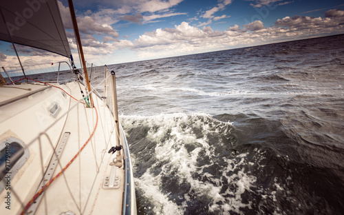 Yachting yacht sailboat sailing in baltic sea