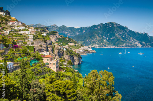 Scenic view of Amalfi Coast, Campania, Italy