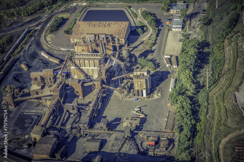 Heavy industry zone ,aerial view